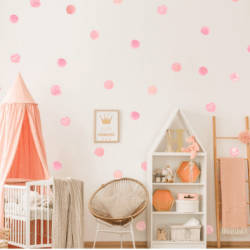 Pink Polka Dot Wall Decal