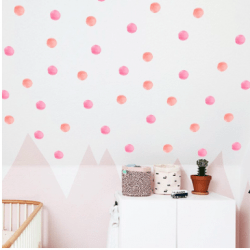 Pink Polka Dot Wall Decal