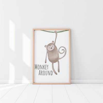 animal-wall-posters-monkey-freebirds-kids