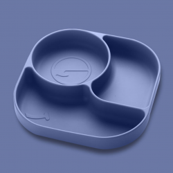 Silicon Suction Toddler Plate – Purple (with Fork + Spoon)