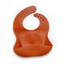 Silicone Baby Bib – Spiced Orange