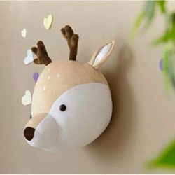 Plush Deer Head Wall Hanging