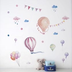 Colorful hot-air-baloon Wall Decal