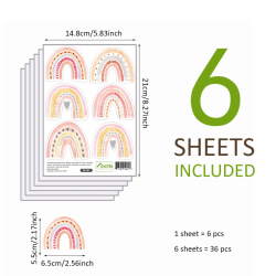 WALL DECAL STICKERS- RAINBOW PRETTY