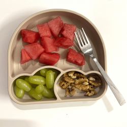 Rainbow Plate with Lid: White Sand