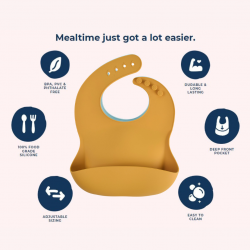 Silicone Baby Bib – Yellow